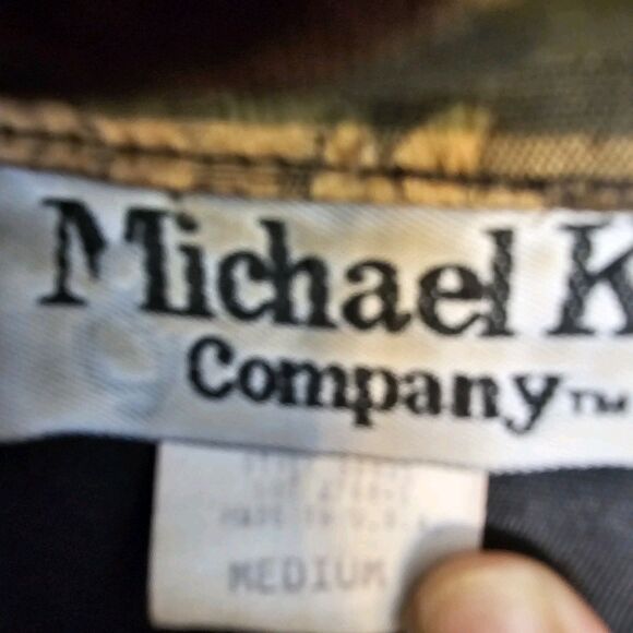 Vintage Rare Michael K Company Blazer Multi Pattern Design Sz Medium Floral S364 - Picture 6 of 9